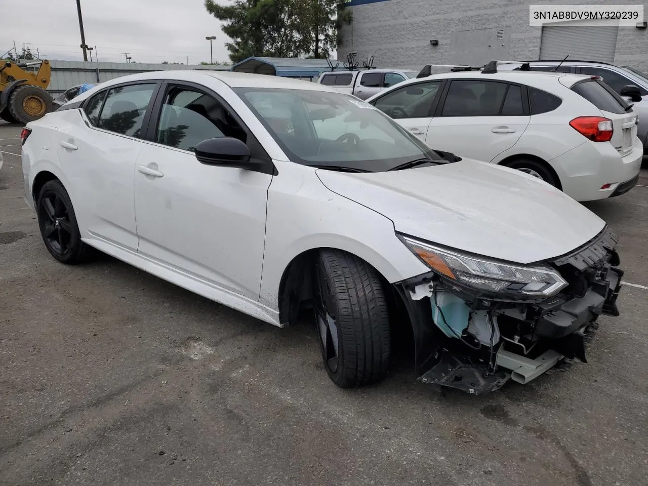 2021 Nissan Sentra Sr VIN: 3N1AB8DV9MY320239 Lot: 71990814