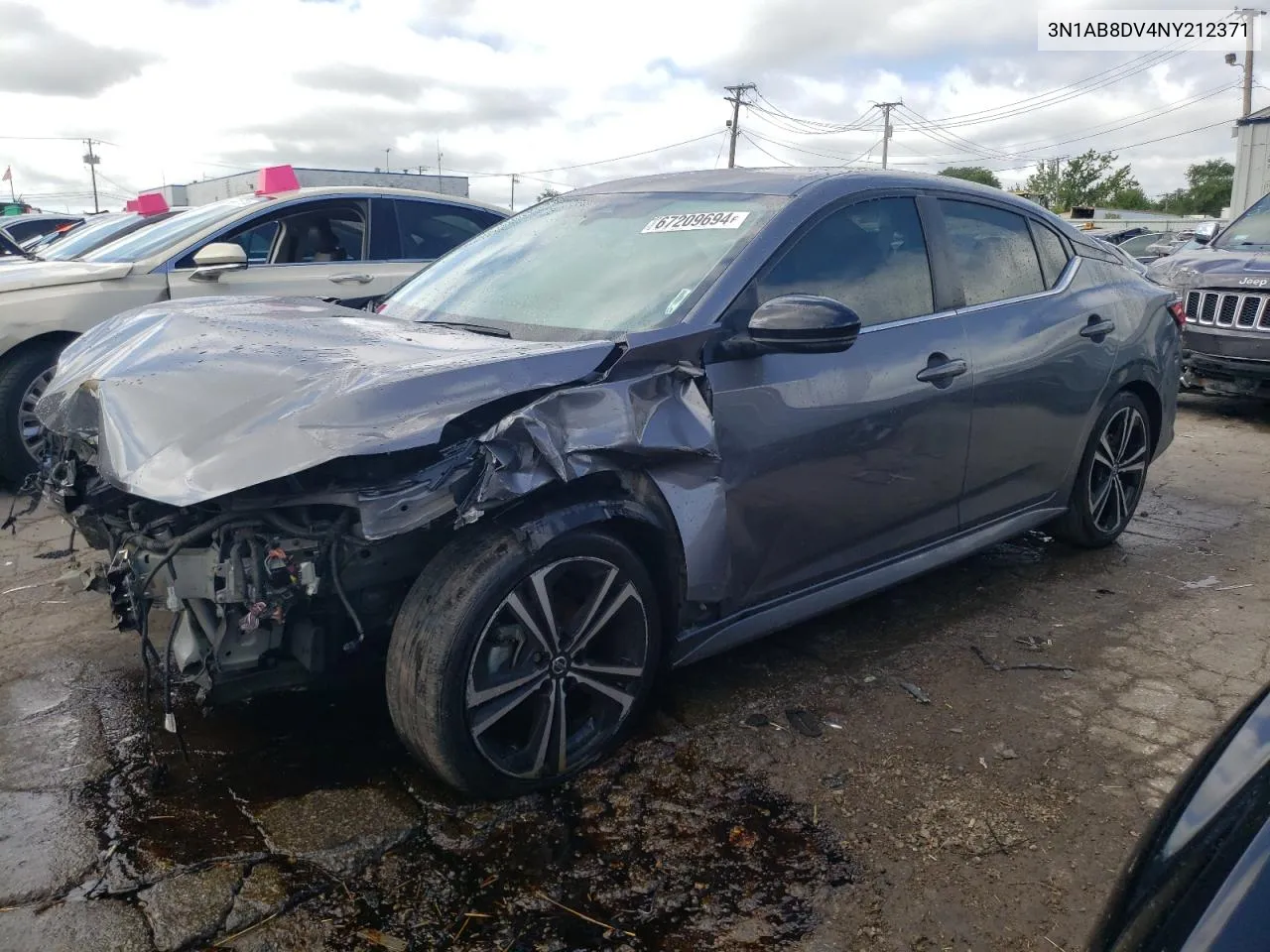 3N1AB8DV4NY212371 2022 Nissan Sentra Sr