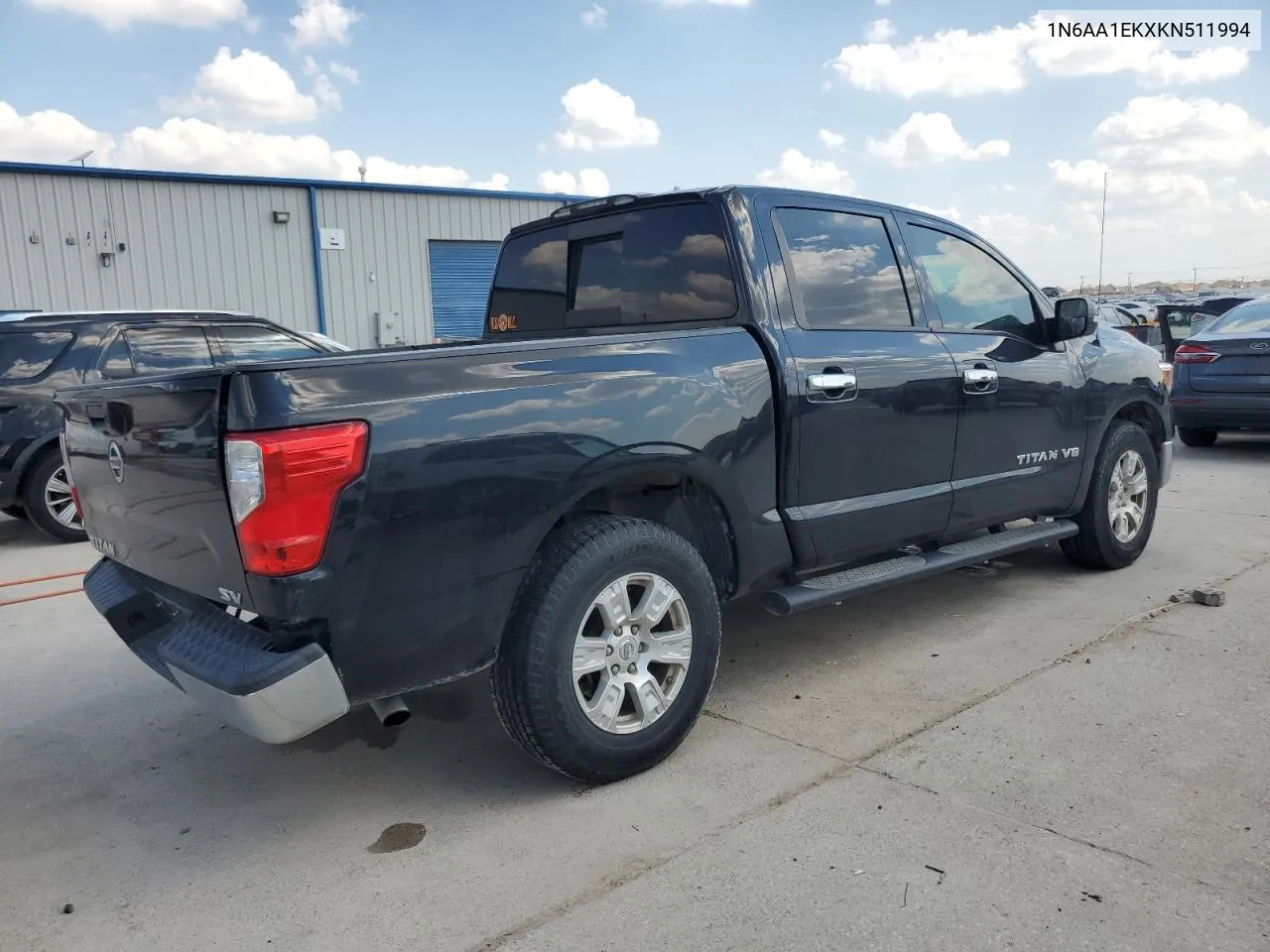 1N6AA1EKXKN511994 2019 Nissan Titan S