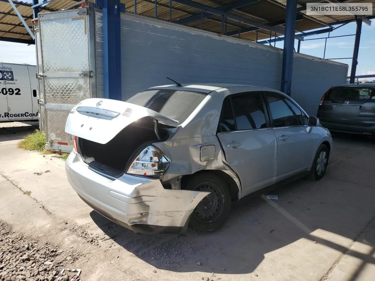 2008 Nissan Versa S VIN: 3N1BC11E58L355795 Lot: 67957894