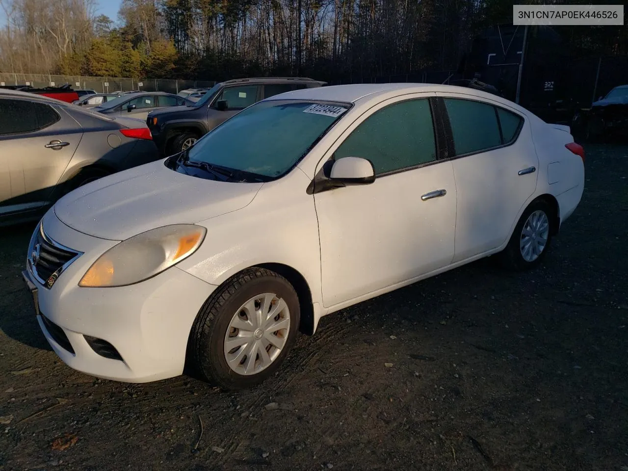 2014 Nissan Versa S VIN: 3N1CN7AP0EK446526 Lot: 37224944