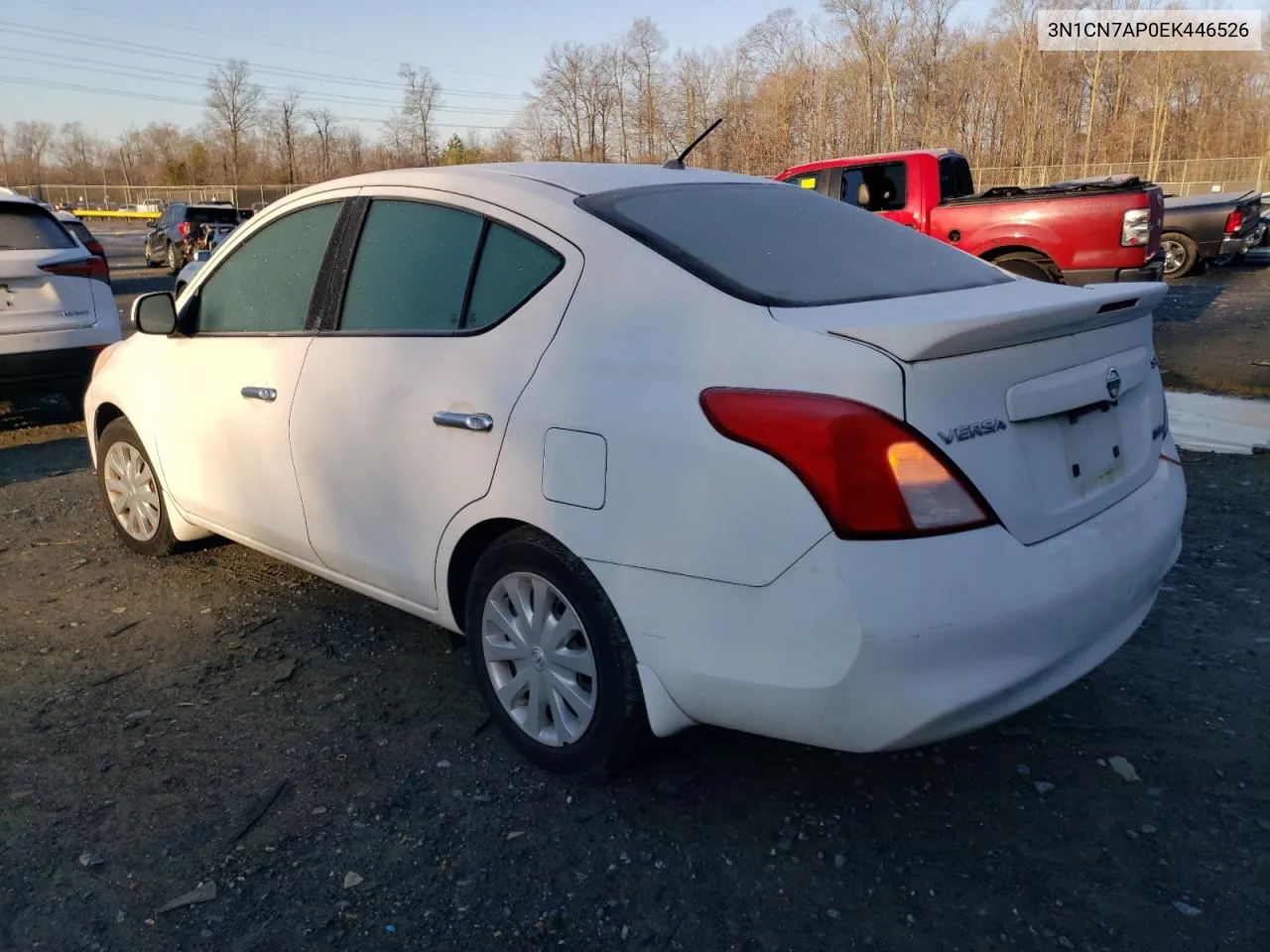 3N1CN7AP0EK446526 2014 Nissan Versa S