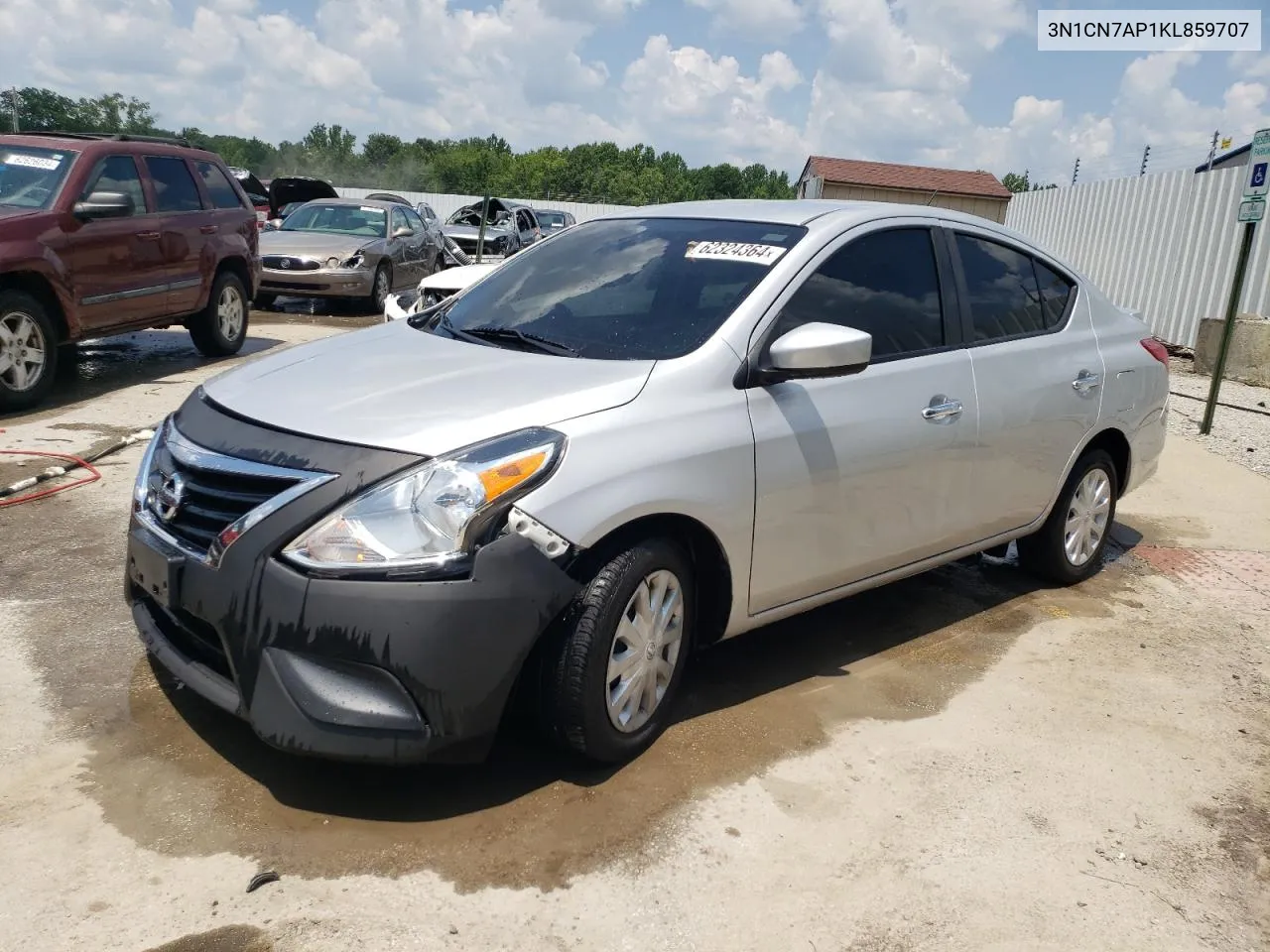 2019 Nissan Versa S VIN: 3N1CN7AP1KL859707 Lot: 62324364