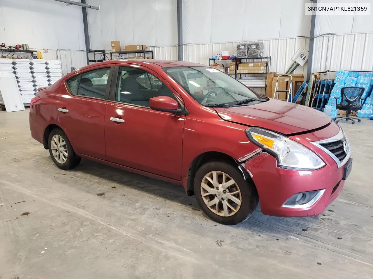 2019 Nissan Versa S VIN: 3N1CN7AP1KL821359 Lot: 62874014