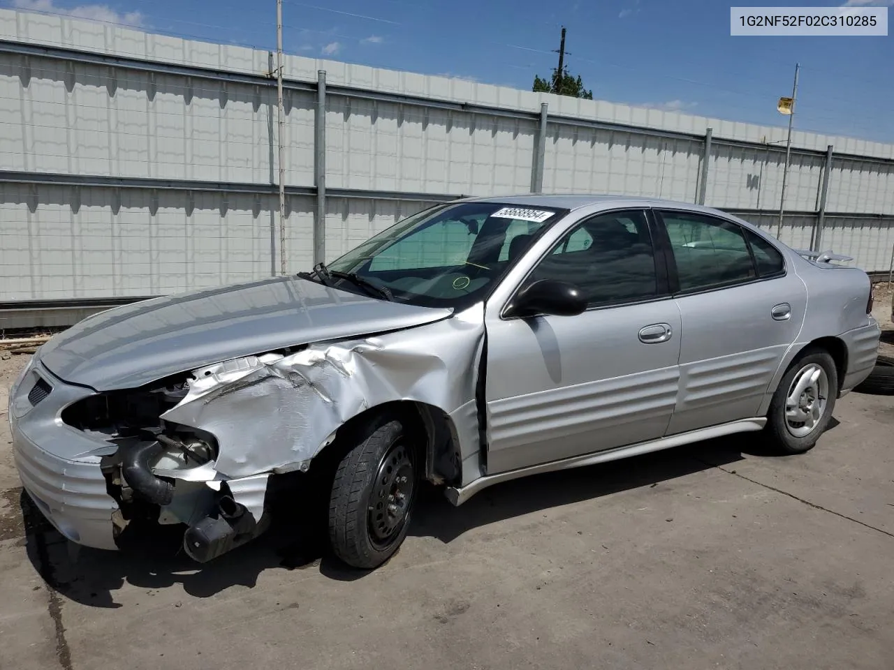 1G2NF52F02C310285 2002 Pontiac Grand Am Se1