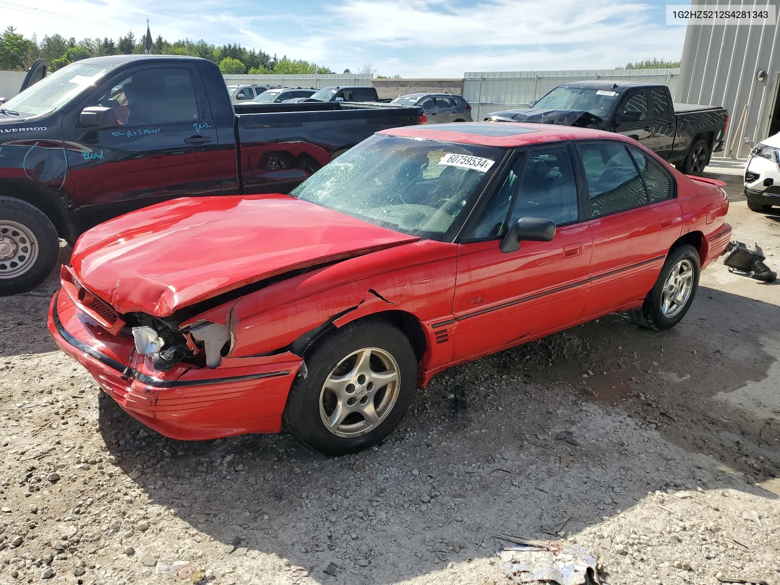 1995 Pontiac Bonneville Ssei VIN: 1G2HZ5212S4281343 Lot: 60759534