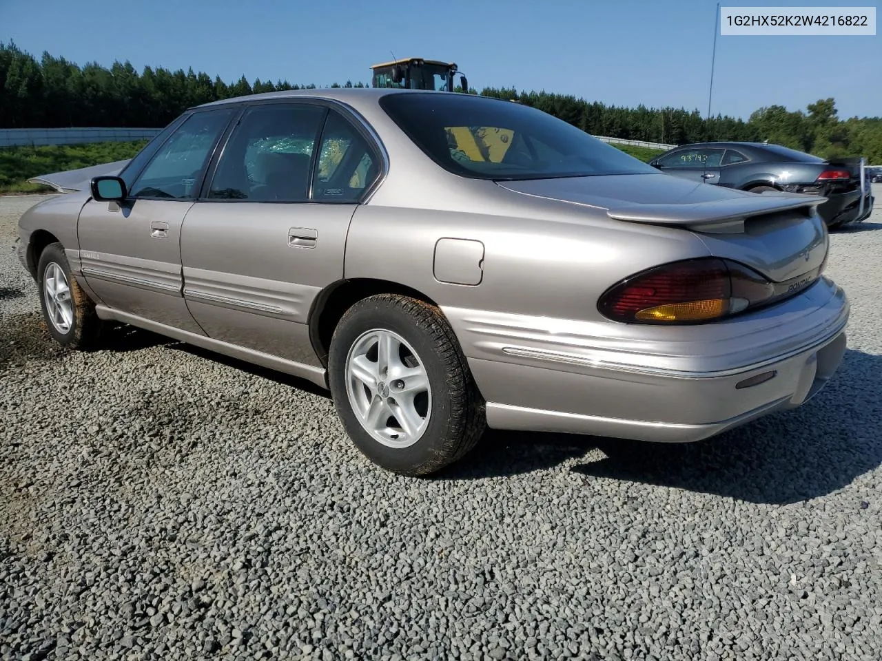 1998 Pontiac Bonneville Se VIN: 1G2HX52K2W4216822 Lot: 66777564