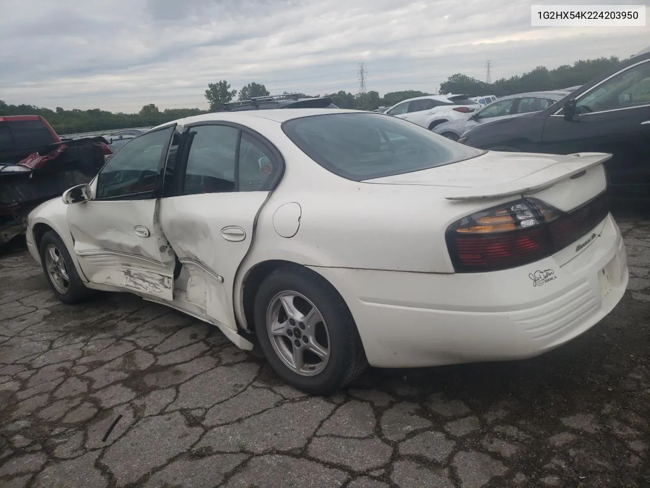 2002 Pontiac Bonneville Se VIN: 1G2HX54K224203950 Lot: 66404234