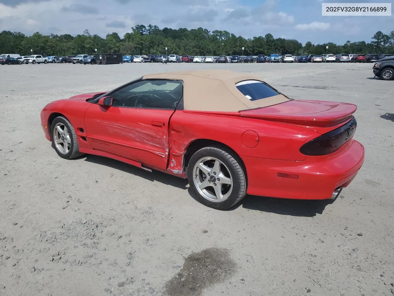 2000 Pontiac Firebird Trans Am VIN: 2G2FV32G8Y2166899 Lot: 72118284