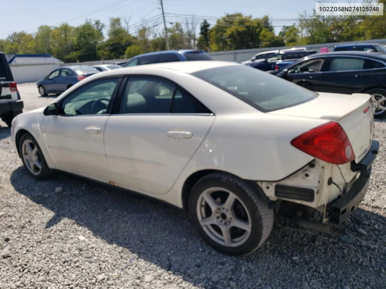 2007 Pontiac G6 Base VIN: 1G2ZG58N274125248 Lot: 70960524