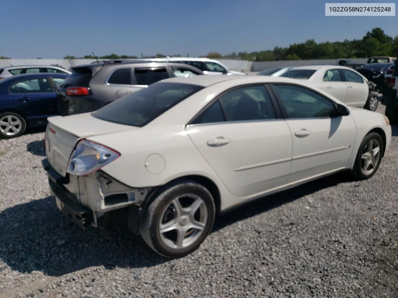 2007 Pontiac G6 Base VIN: 1G2ZG58N274125248 Lot: 70960524