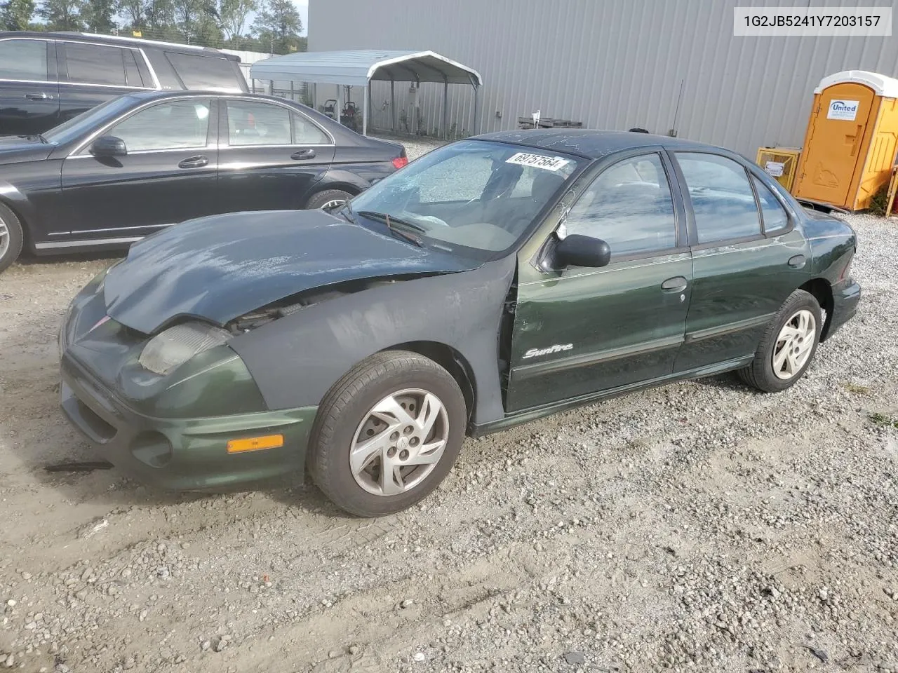 2000 Pontiac Sunfire Se VIN: 1G2JB5241Y7203157 Lot: 69757564