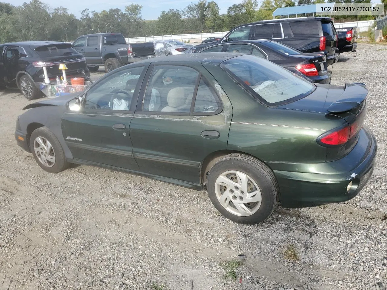 1G2JB5241Y7203157 2000 Pontiac Sunfire Se