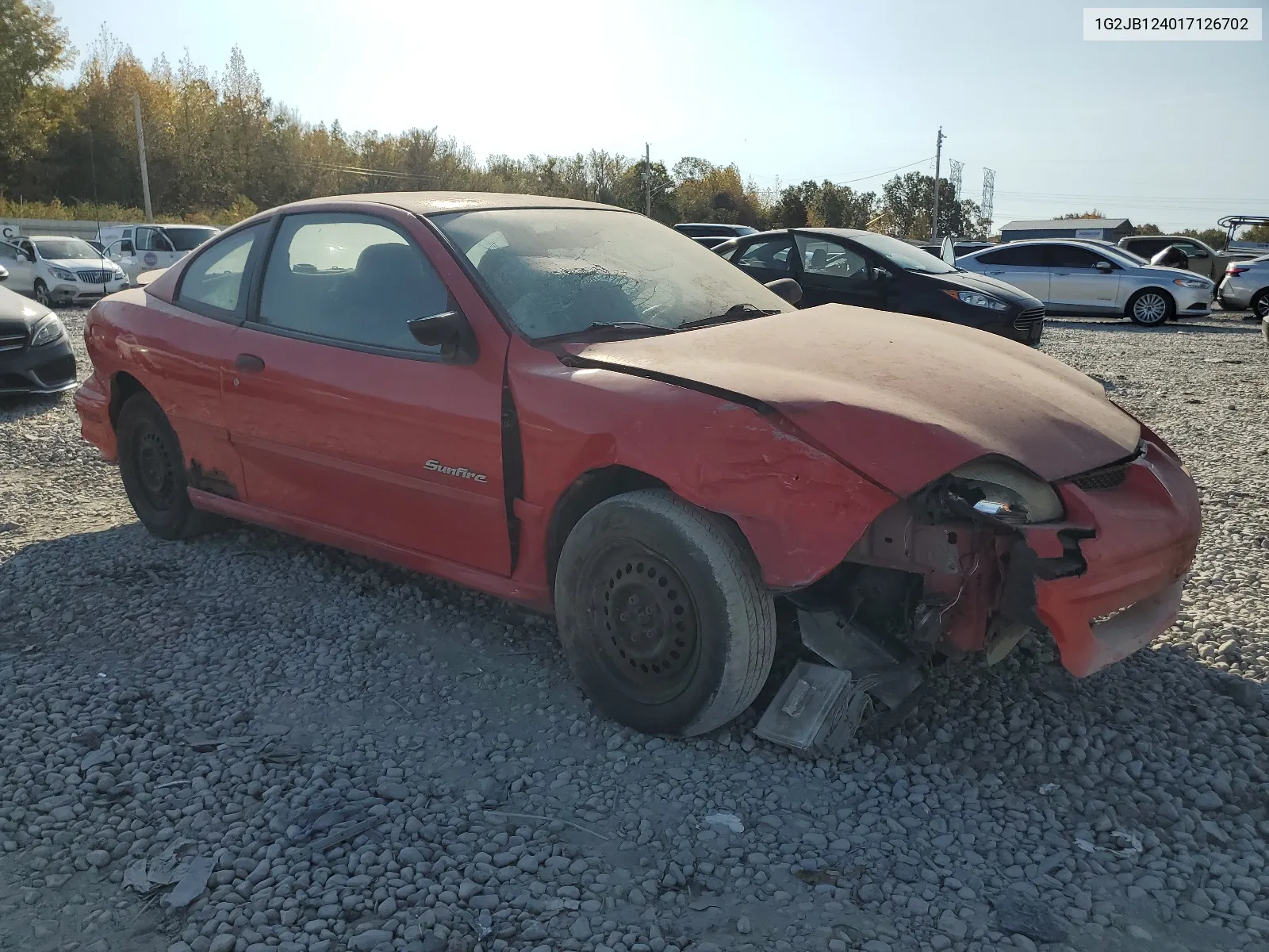 2001 Pontiac Sunfire Se VIN: 1G2JB124017126702 Lot: 73494903