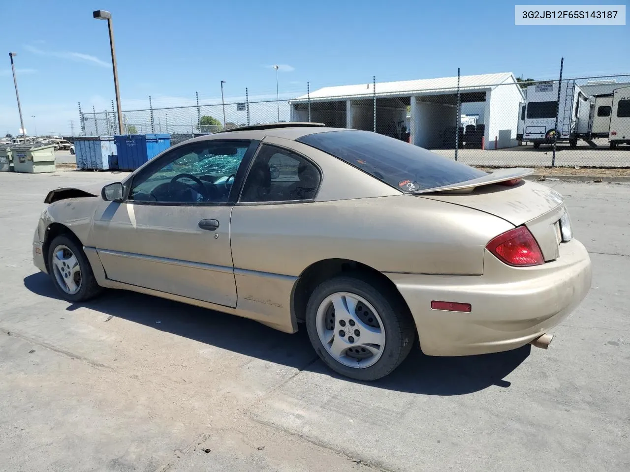 2005 Pontiac Sunfire VIN: 3G2JB12F65S143187 Lot: 70861164