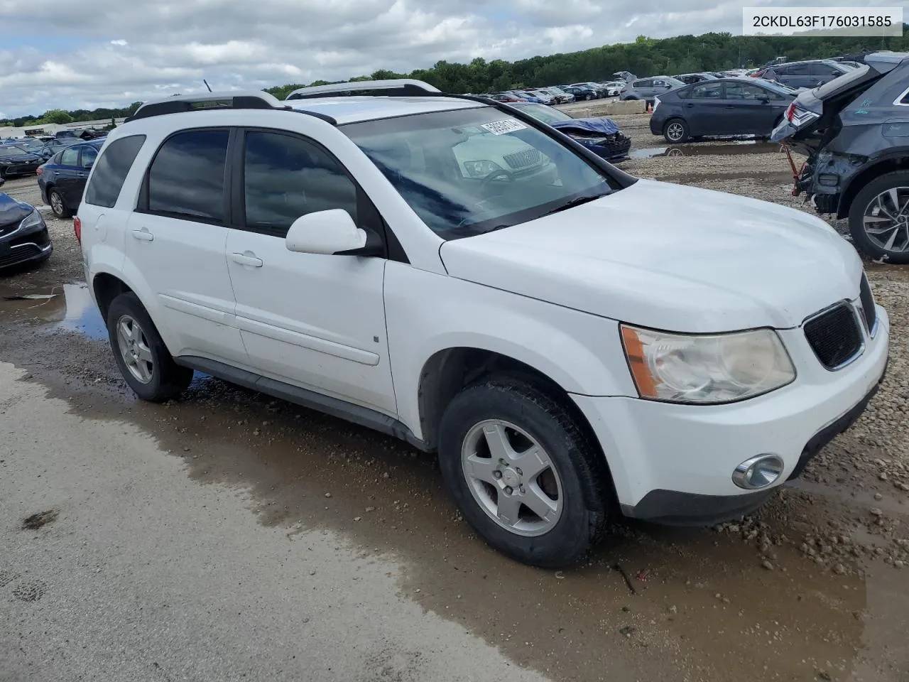 2007 Pontiac Torrent VIN: 2CKDL63F176031585 Lot: 58939174