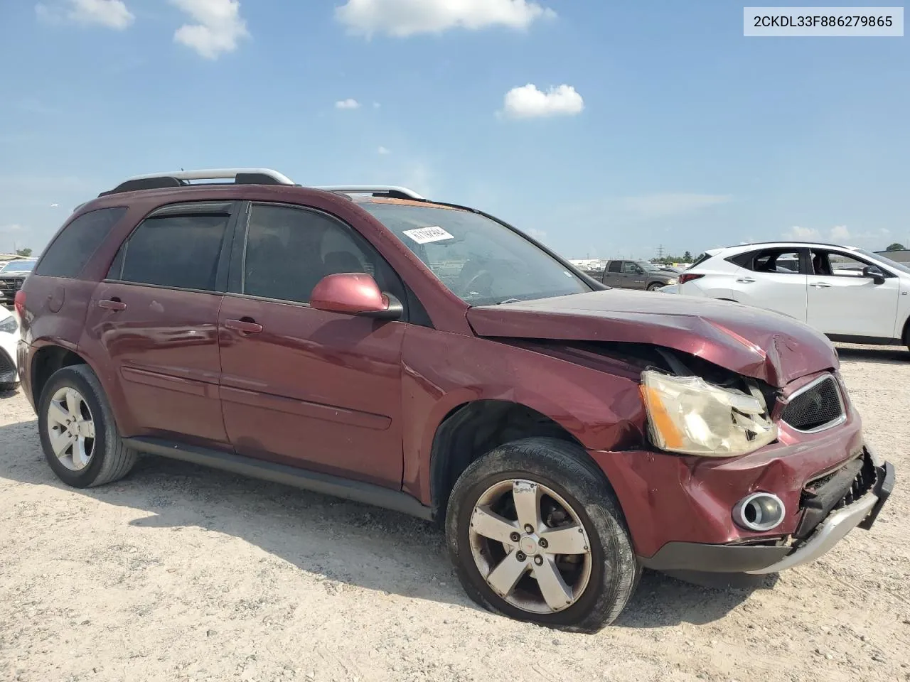 2008 Pontiac Torrent VIN: 2CKDL33F886279865 Lot: 67192994