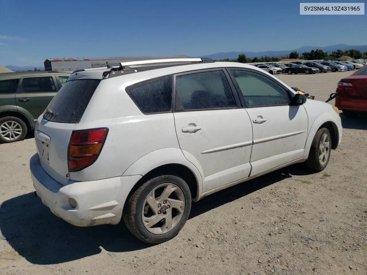 2003 Pontiac Vibe Gt VIN: 5Y2SN64L13Z431965 Lot: 67673924