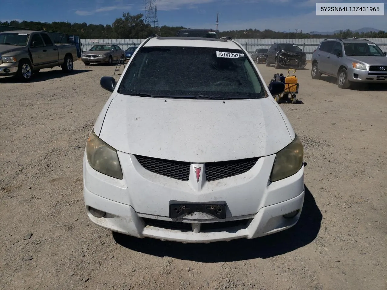 2003 Pontiac Vibe Gt VIN: 5Y2SN64L13Z431965 Lot: 67673924