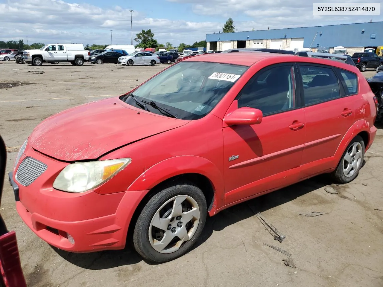 2005 Pontiac Vibe VIN: 5Y2SL63875Z414870 Lot: 68001154