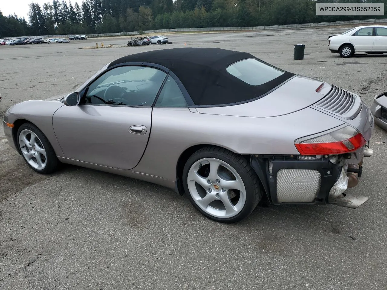 2003 Porsche 911 Carrera 2 VIN: WP0CA29943S652359 Lot: 72263704