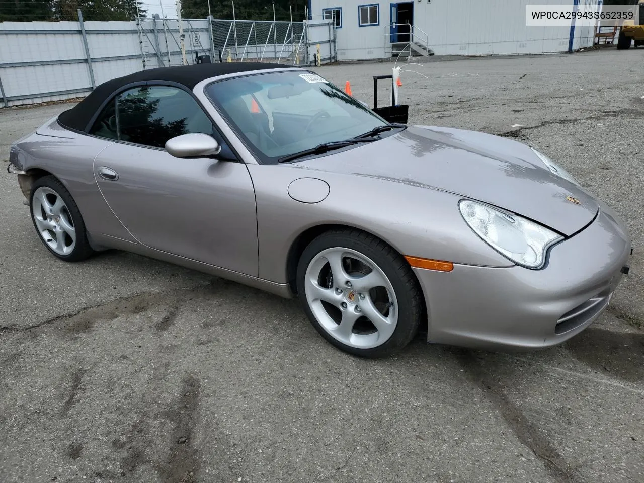 2003 Porsche 911 Carrera 2 VIN: WP0CA29943S652359 Lot: 72263704