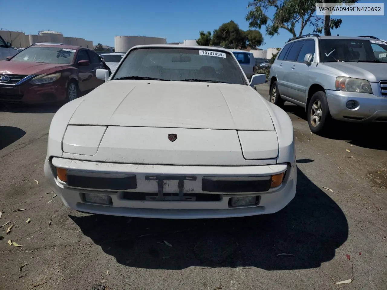 1985 Porsche 944 VIN: WP0AA0949FN470692 Lot: 70707404