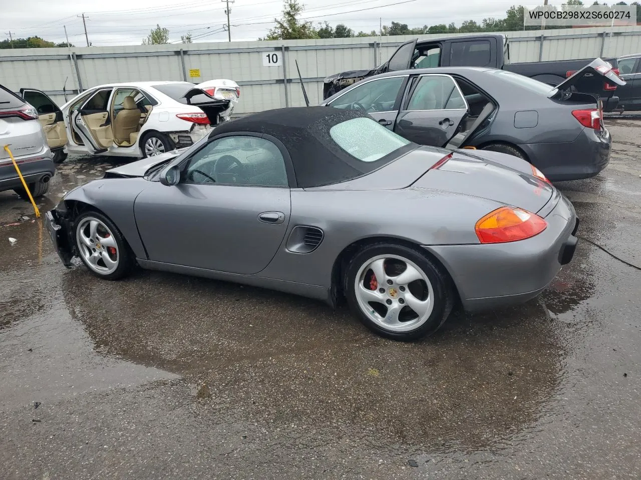 2002 Porsche Boxster S VIN: WP0CB298X2S660274 Lot: 71402524