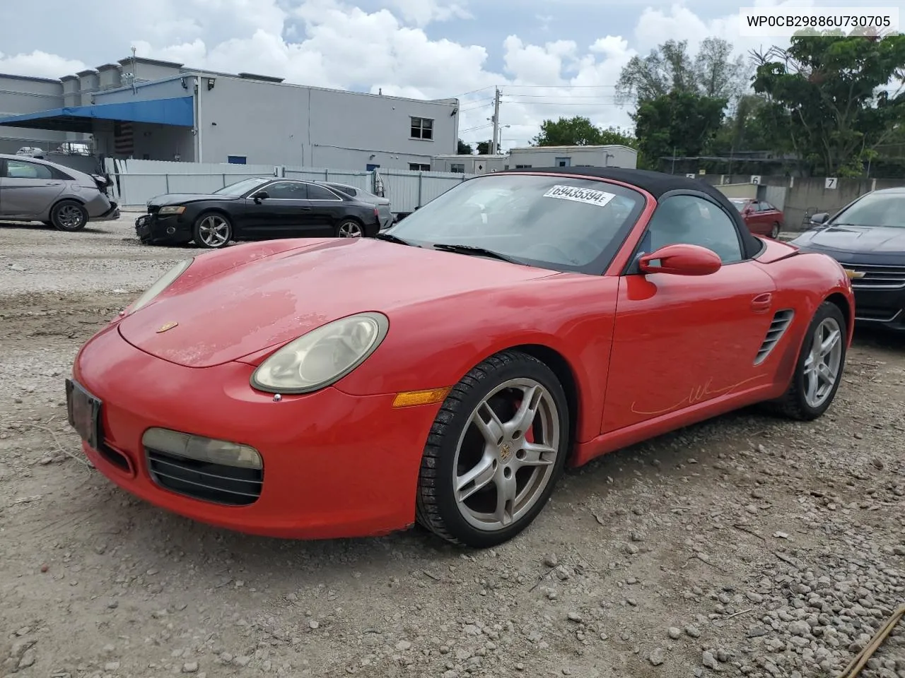 2006 Porsche Boxster S VIN: WP0CB29886U730705 Lot: 69435394