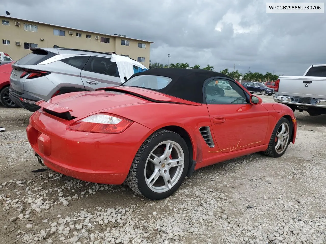 2006 Porsche Boxster S VIN: WP0CB29886U730705 Lot: 69435394