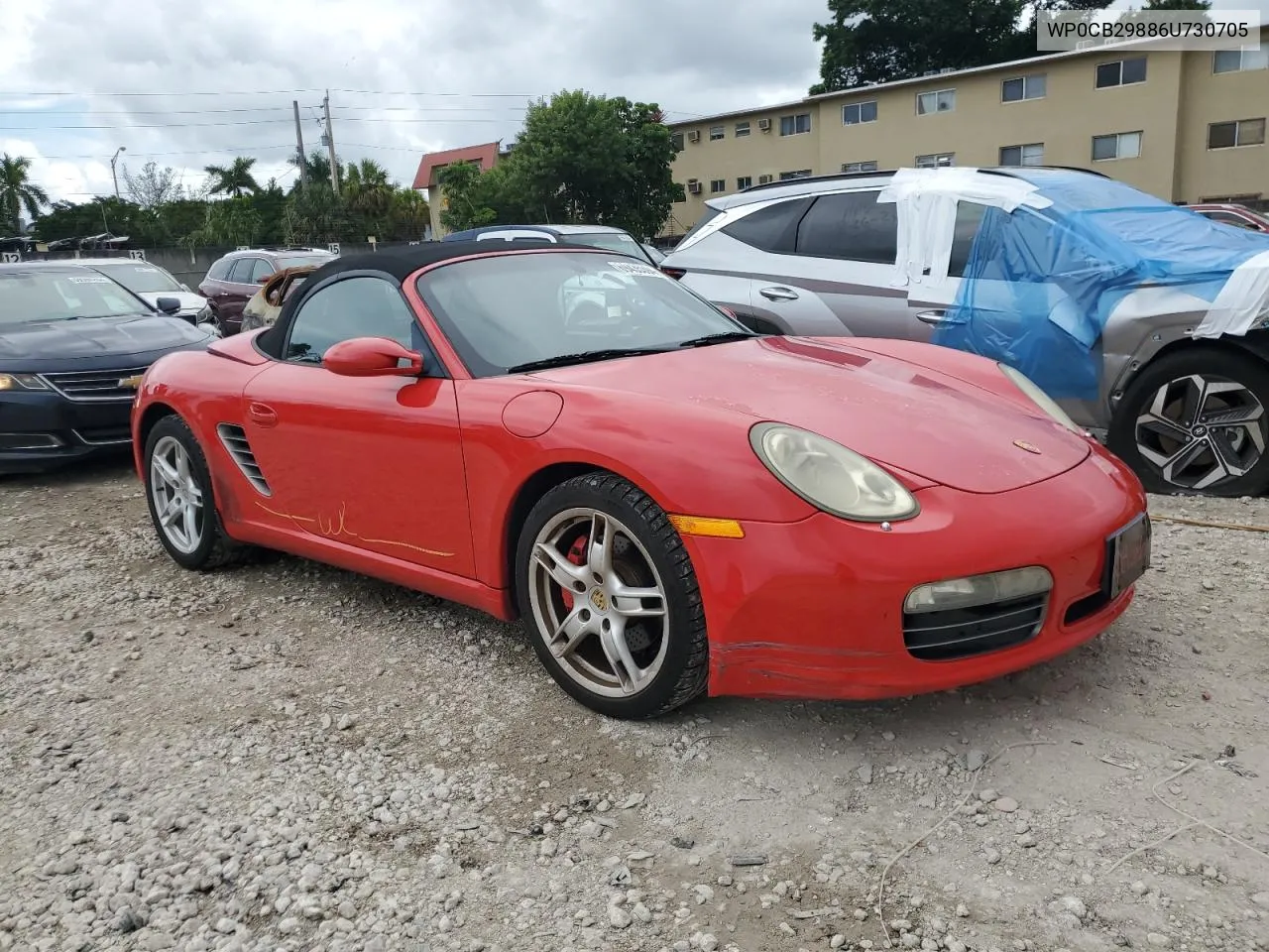 2006 Porsche Boxster S VIN: WP0CB29886U730705 Lot: 69435394