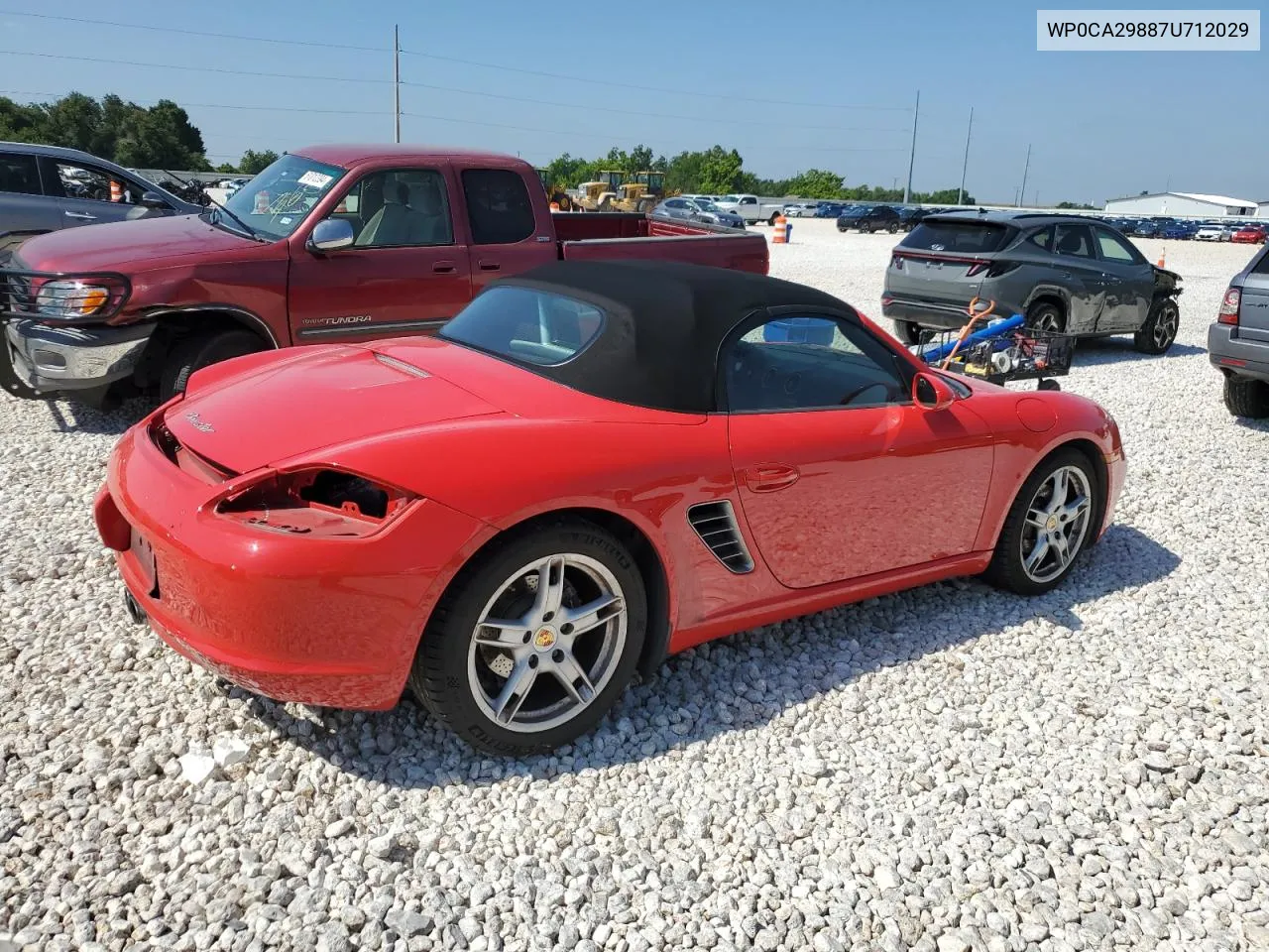 2007 Porsche Boxster VIN: WP0CA29887U712029 Lot: 60706254