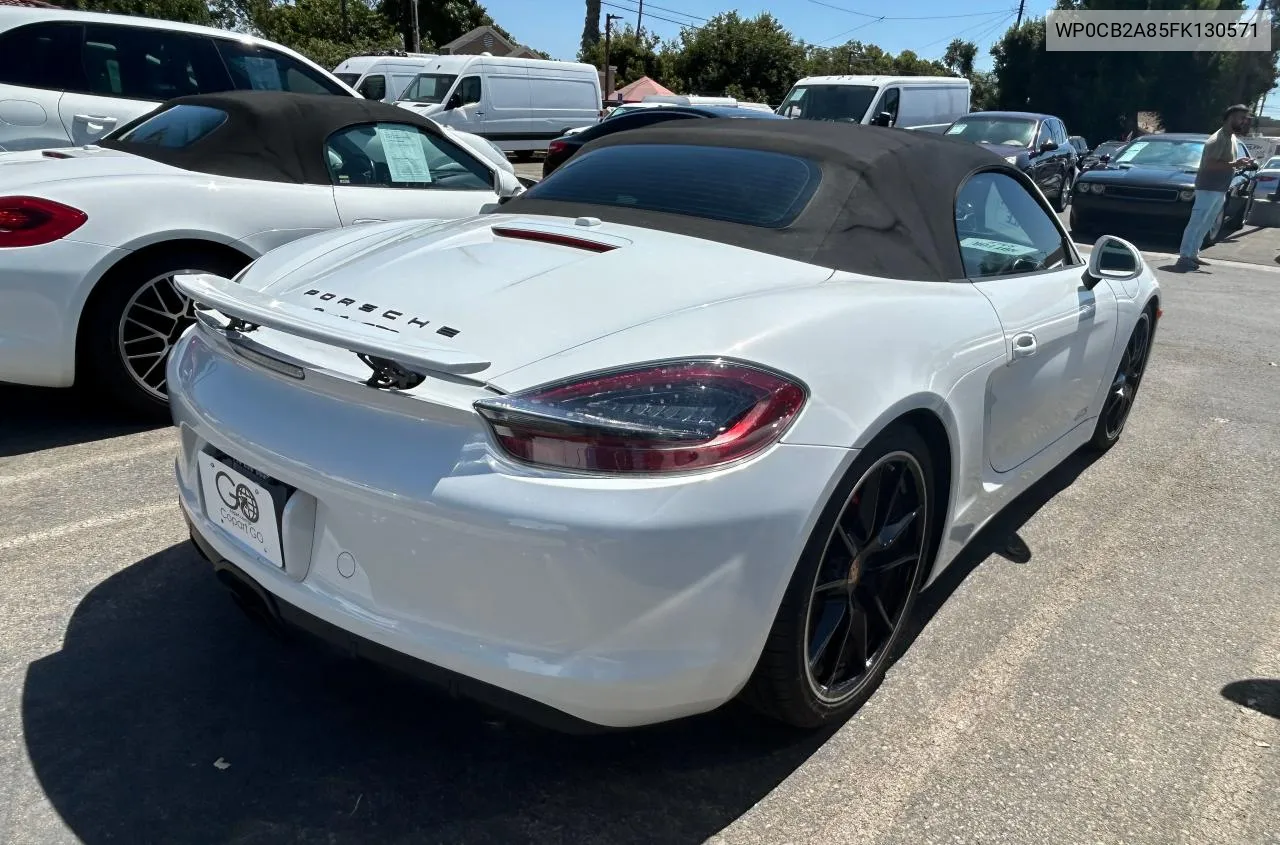 WP0CB2A85FK130571 2015 Porsche Boxster S