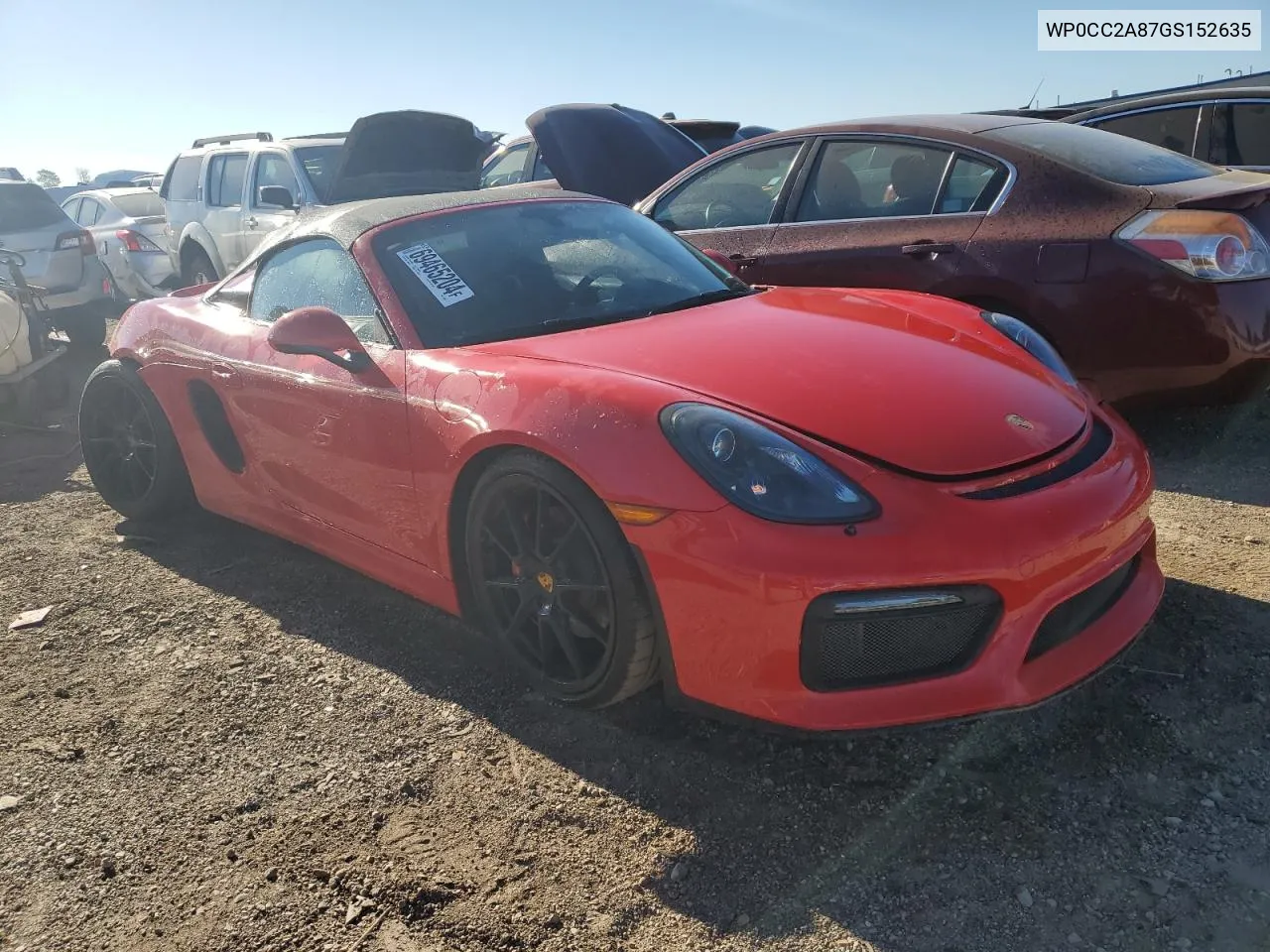 WP0CC2A87GS152635 2016 Porsche Boxster Spyder