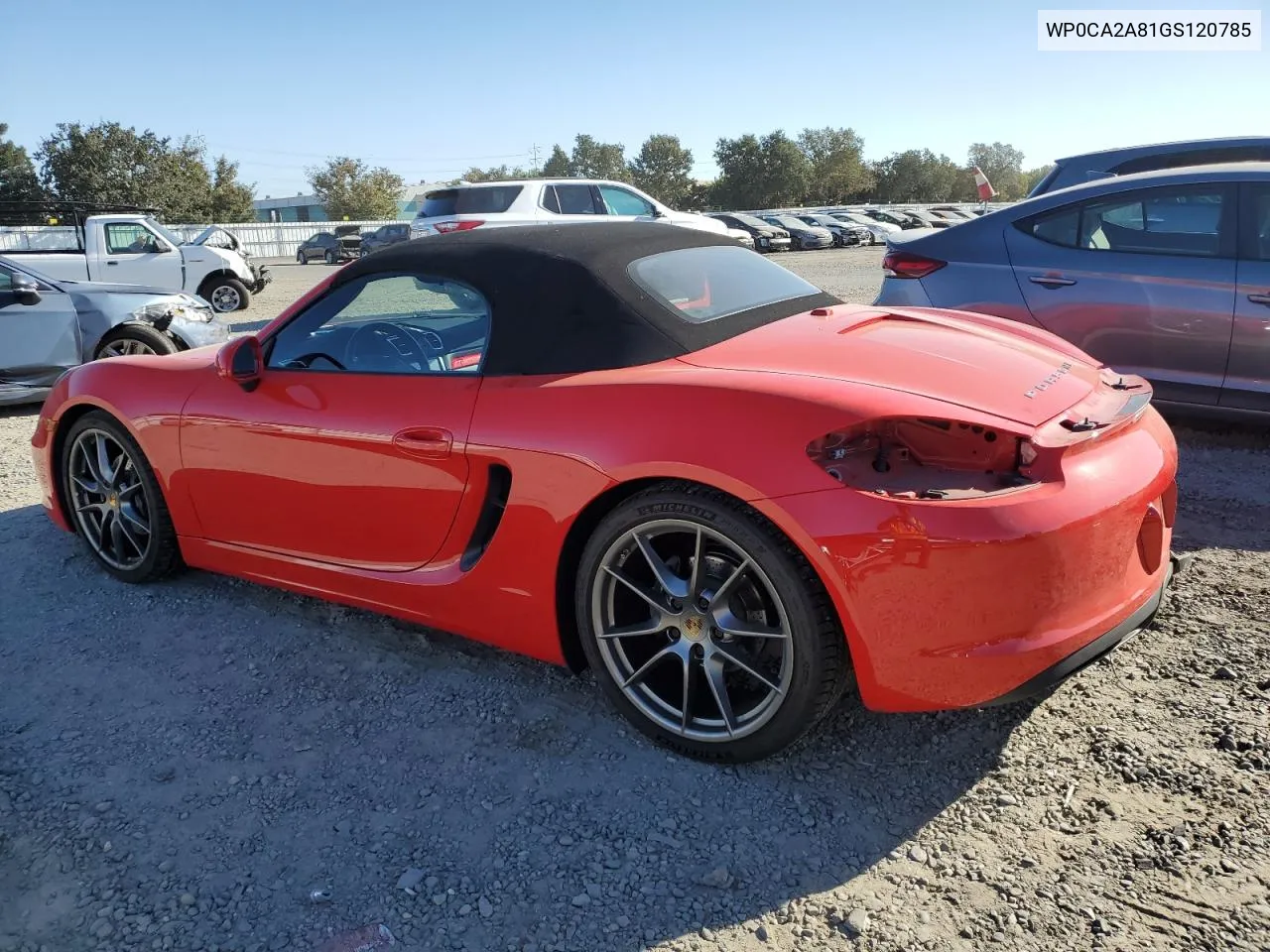 WP0CA2A81GS120785 2016 Porsche Boxster