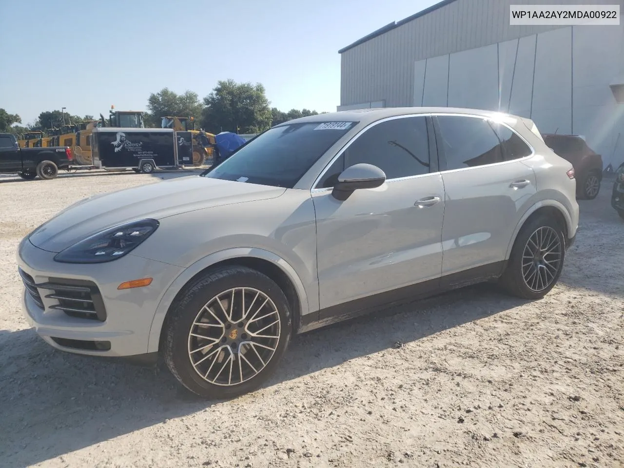 WP1AA2AY2MDA00922 2021 Porsche Cayenne