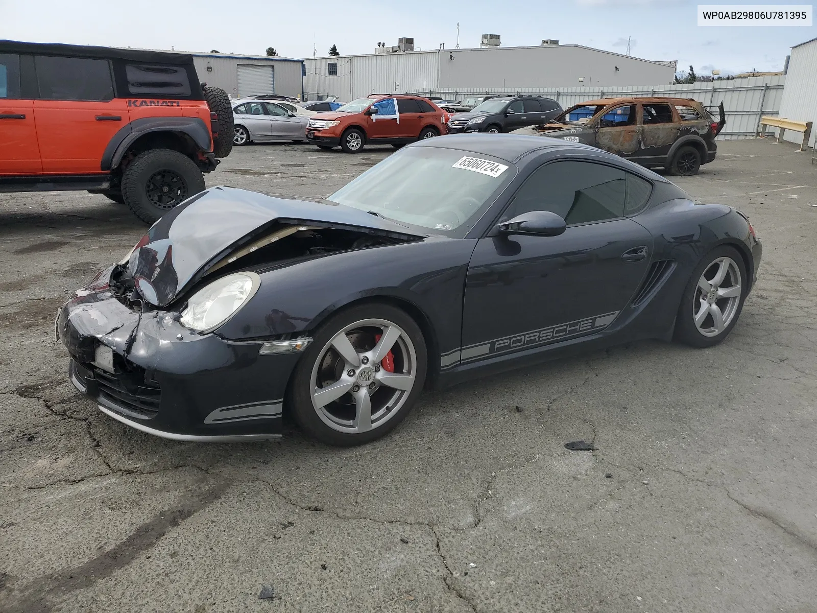 2006 Porsche Cayman S VIN: WP0AB29806U781395 Lot: 65060724