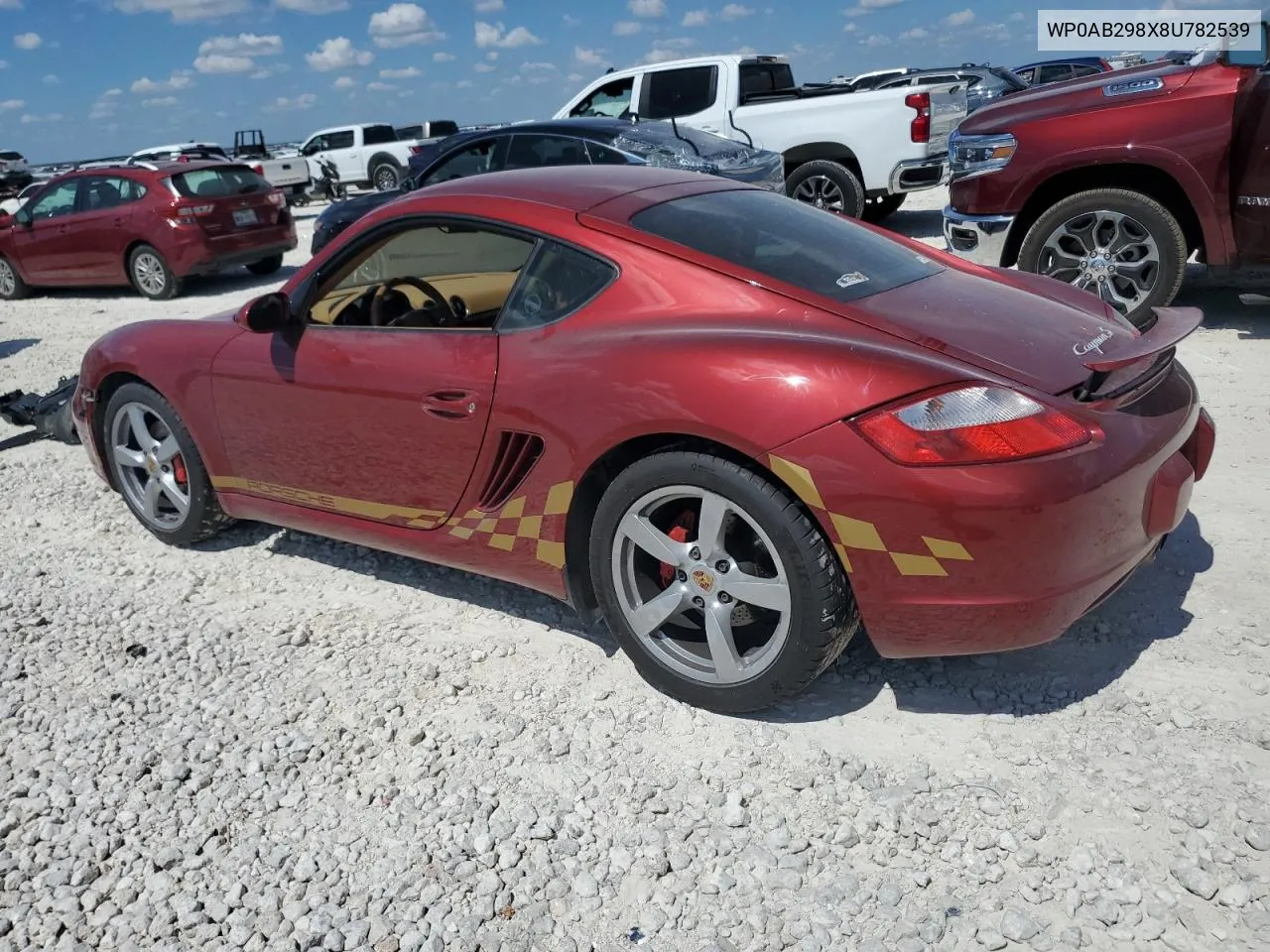 2008 Porsche Cayman S VIN: WP0AB298X8U782539 Lot: 71796704