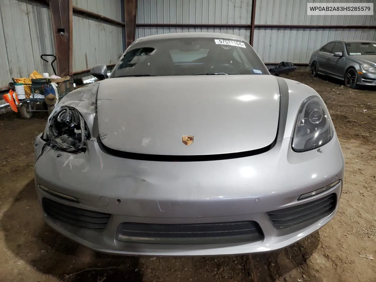 2017 Porsche Cayman S VIN: WP0AB2A83HS285579 Lot: 57531164