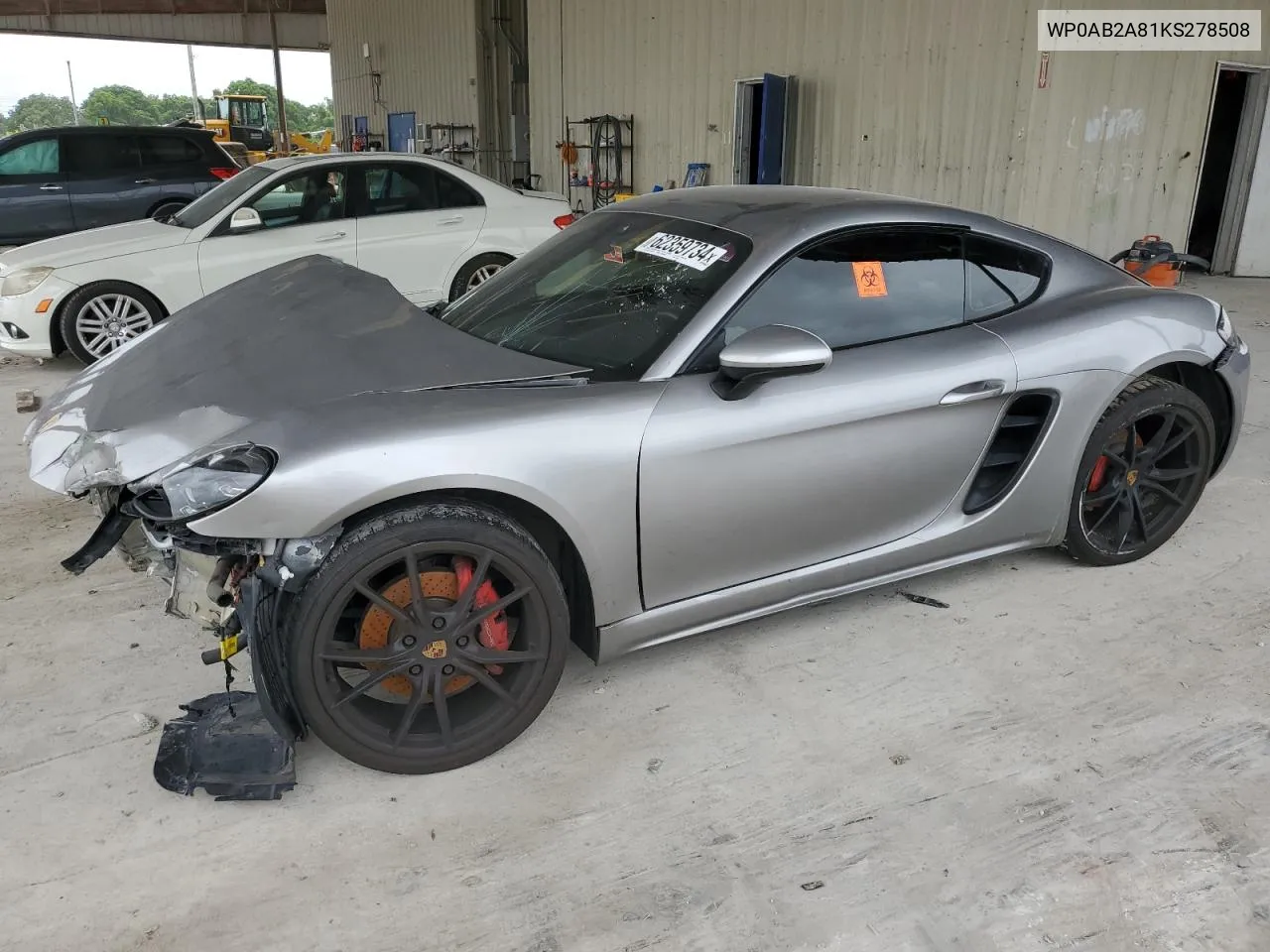 2019 Porsche Cayman S VIN: WP0AB2A81KS278508 Lot: 62359734