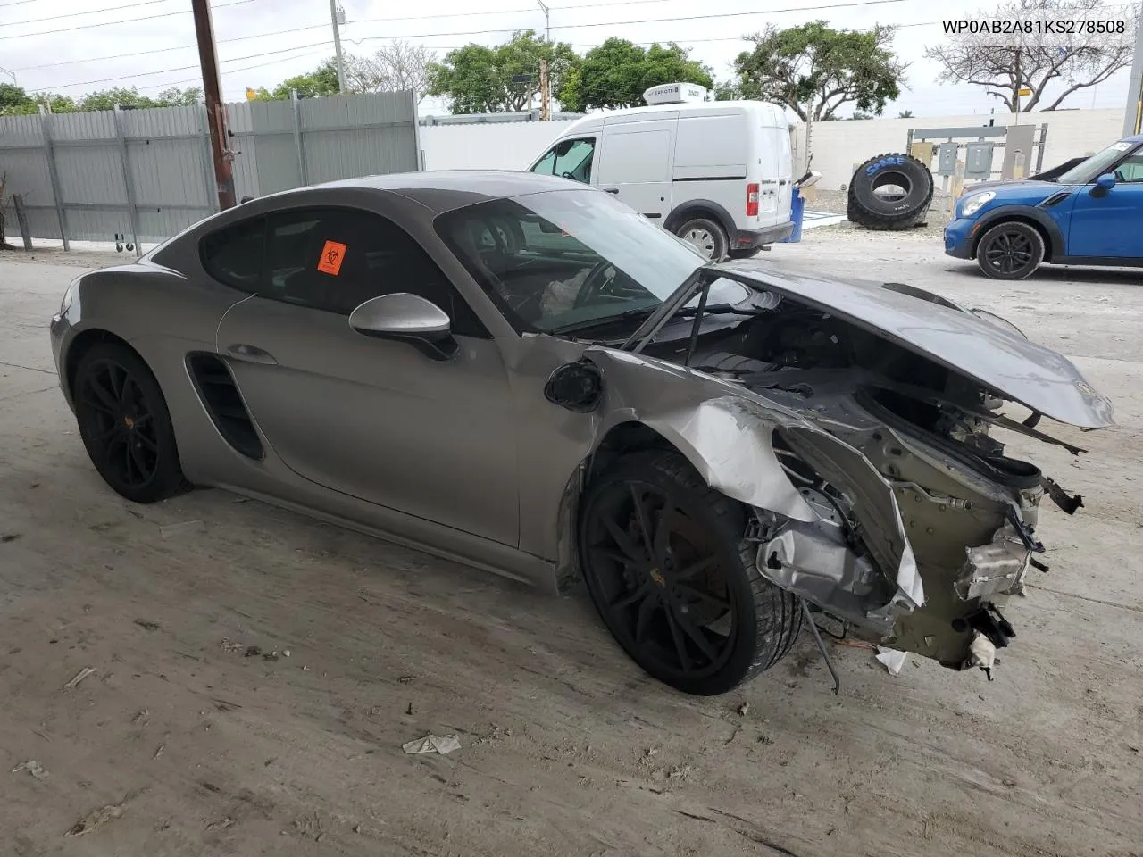 2019 Porsche Cayman S VIN: WP0AB2A81KS278508 Lot: 62359734