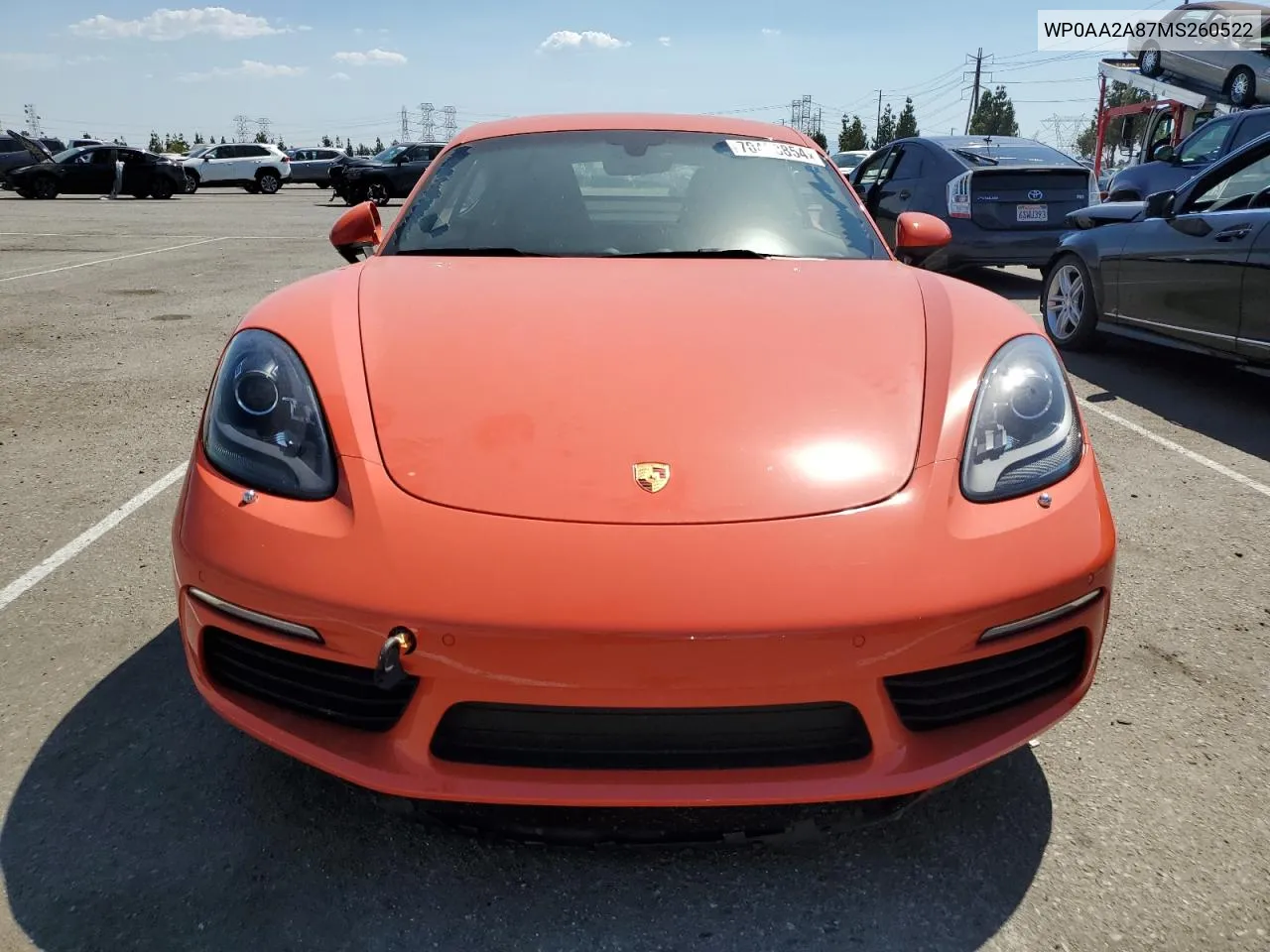 WP0AA2A87MS260522 2021 Porsche Cayman Base