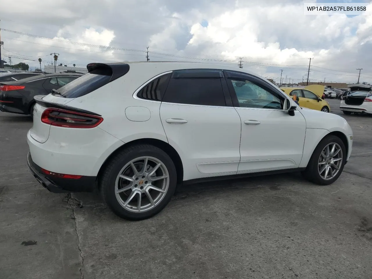 2015 Porsche Macan S VIN: WP1AB2A57FLB61858 Lot: 71596874