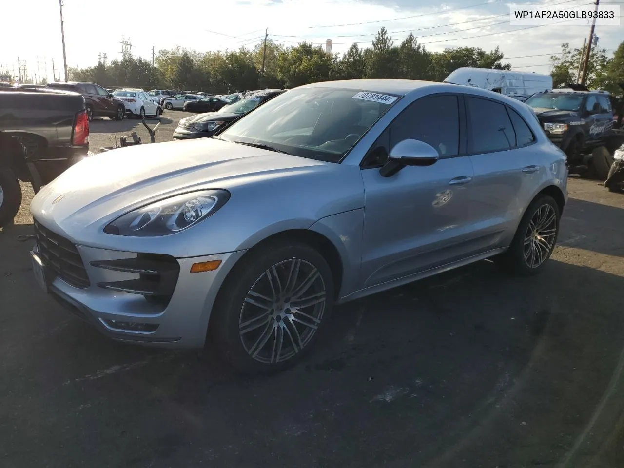 2016 Porsche Macan Turbo VIN: WP1AF2A50GLB93833 Lot: 70781444