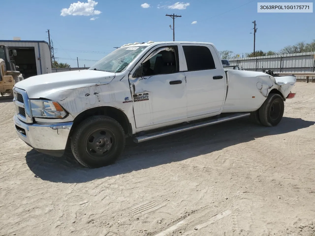 2016 Ram 3500 St VIN: 3C63RPGL1GG175771 Lot: 68224214