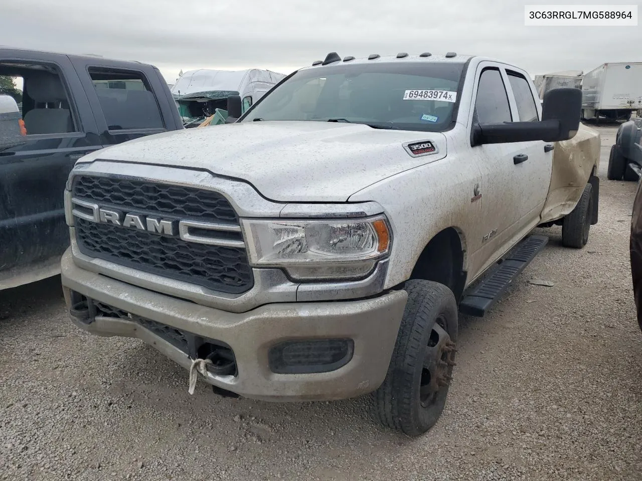 2021 Ram 3500 Tradesman VIN: 3C63RRGL7MG588964 Lot: 69483974