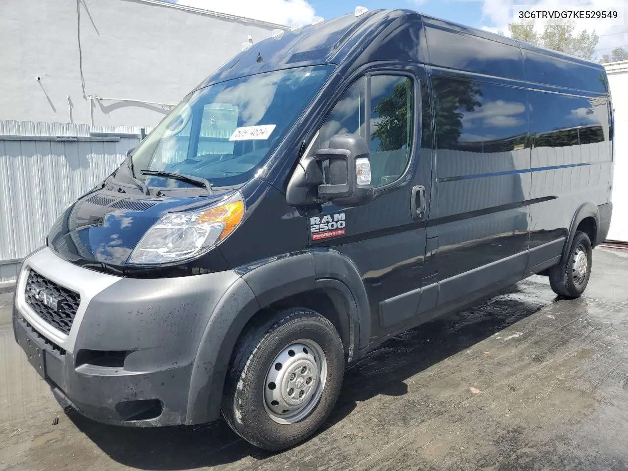 2019 Ram Promaster 2500 2500 High VIN: 3C6TRVDG7KE529549 Lot: 50974654