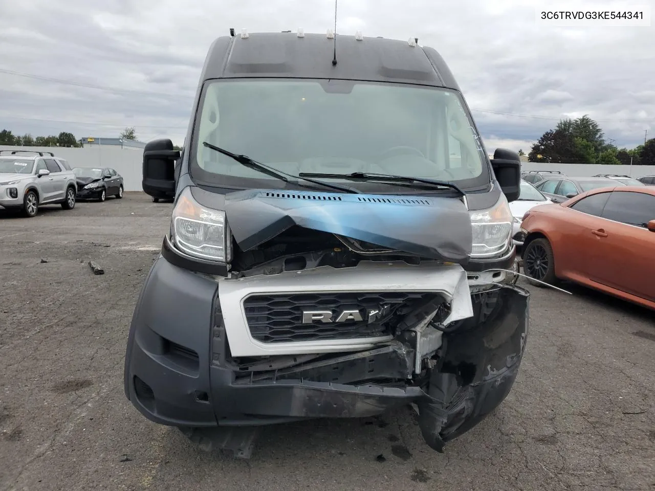 2019 Ram Promaster 2500 2500 High VIN: 3C6TRVDG3KE544341 Lot: 72377214