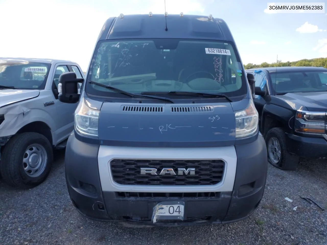 2021 Ram Promaster 3500 3500 High VIN: 3C6MRVJG5ME562383 Lot: 64506144