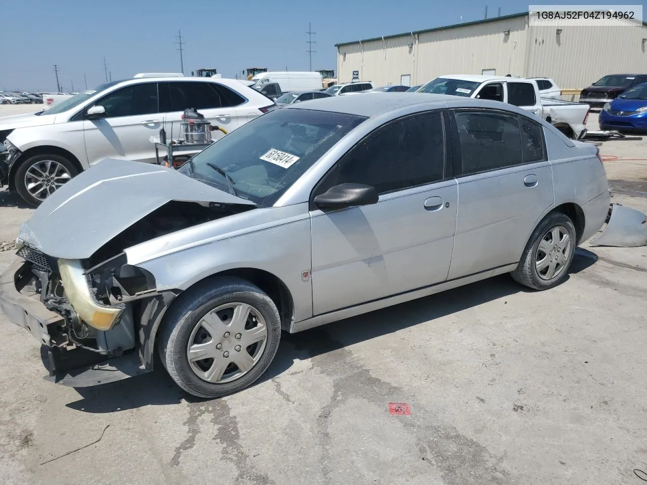 2004 Saturn Ion Level 2 VIN: 1G8AJ52F04Z194962 Lot: 68150414